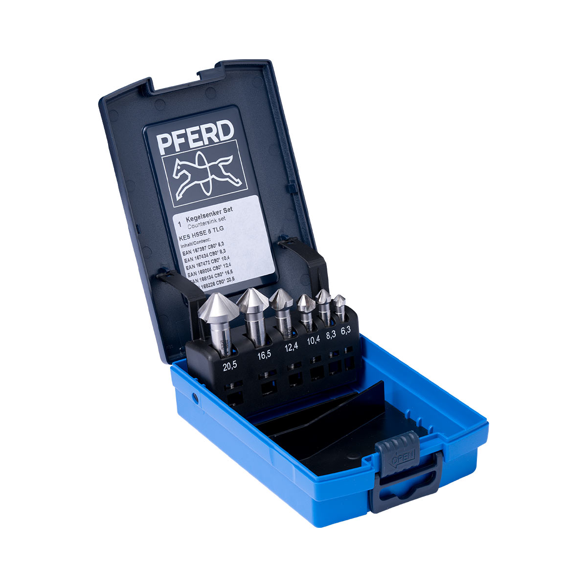 Pferd 25202157 HSSE-Kegelsenker-Set 6-tlg. DIN 335 C 90° Ausführung Co5