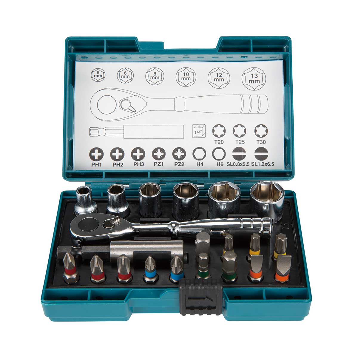 Makita B-54081 Ratschen-Bitset, 21 Tlg.