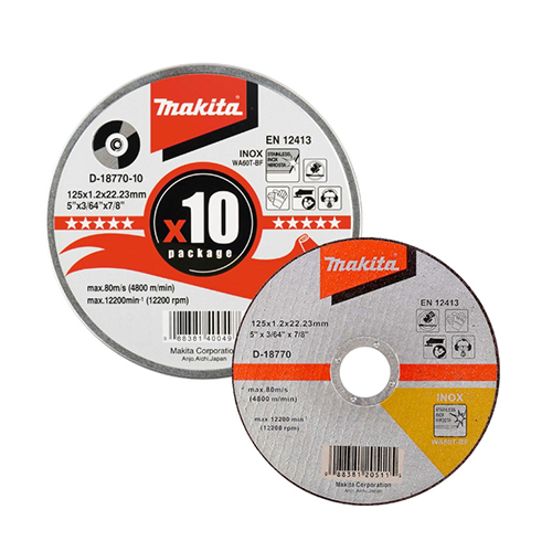 Makita D-18770 10 dünne Schleifschneidscheiben in Zinn x10 Pcs 125 mm