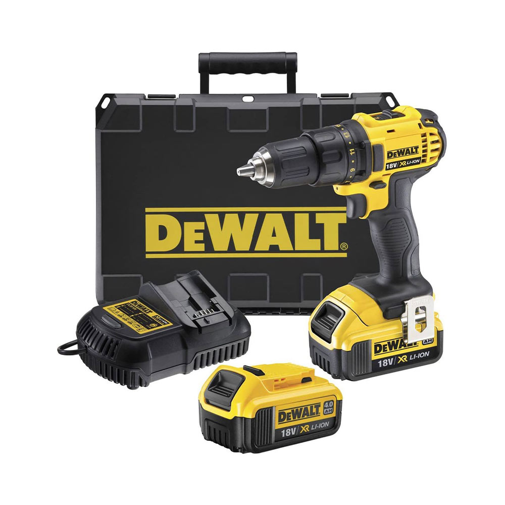 DeWalt DCD780M2-QW 18V Li-Ion Akku-Bohrschrauber mit 2x 4Ah Batterien, Ladegerät und Koffer
