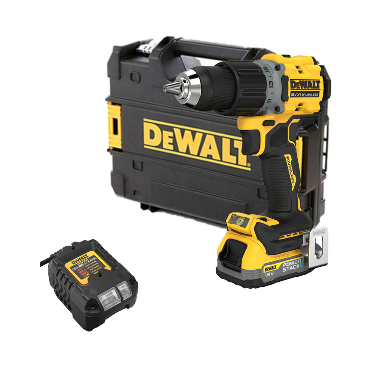 DeWalt DCD800E1T-QW 18V Akku-Bohrschrauber mit 1x 1.7 Ah Akku, Ladegerät und Koffer