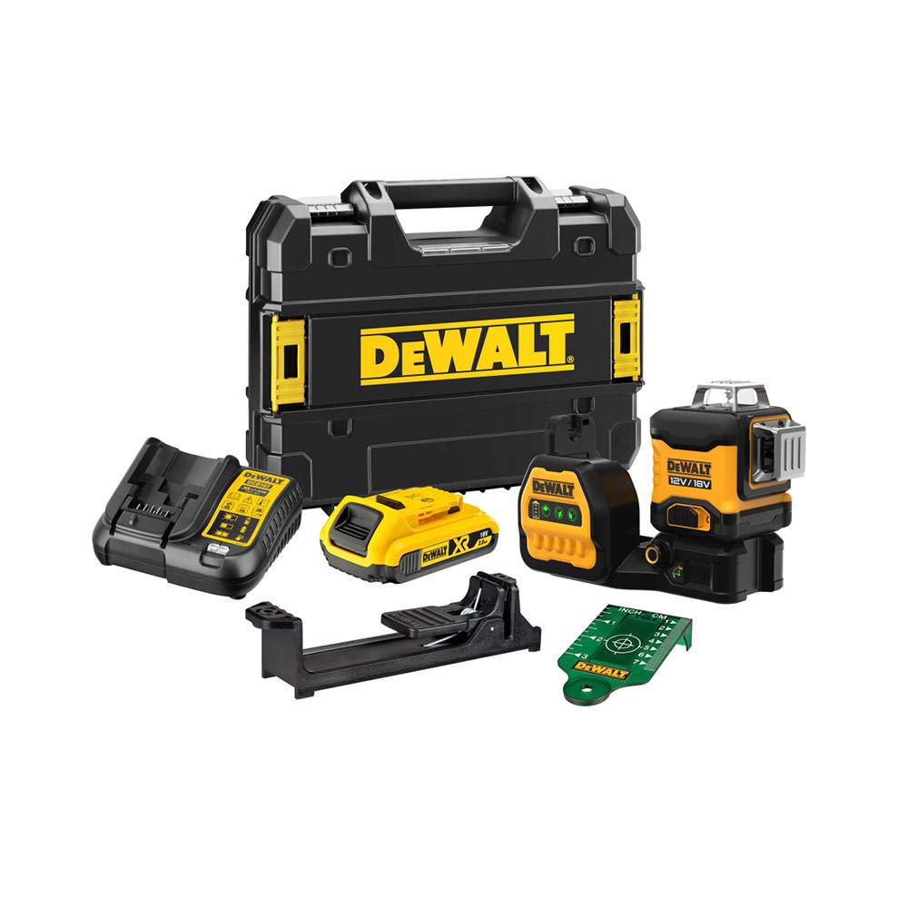 DeWalt DCE089D1G18-XJ 18V 3x360 Multilinien Laser Grün