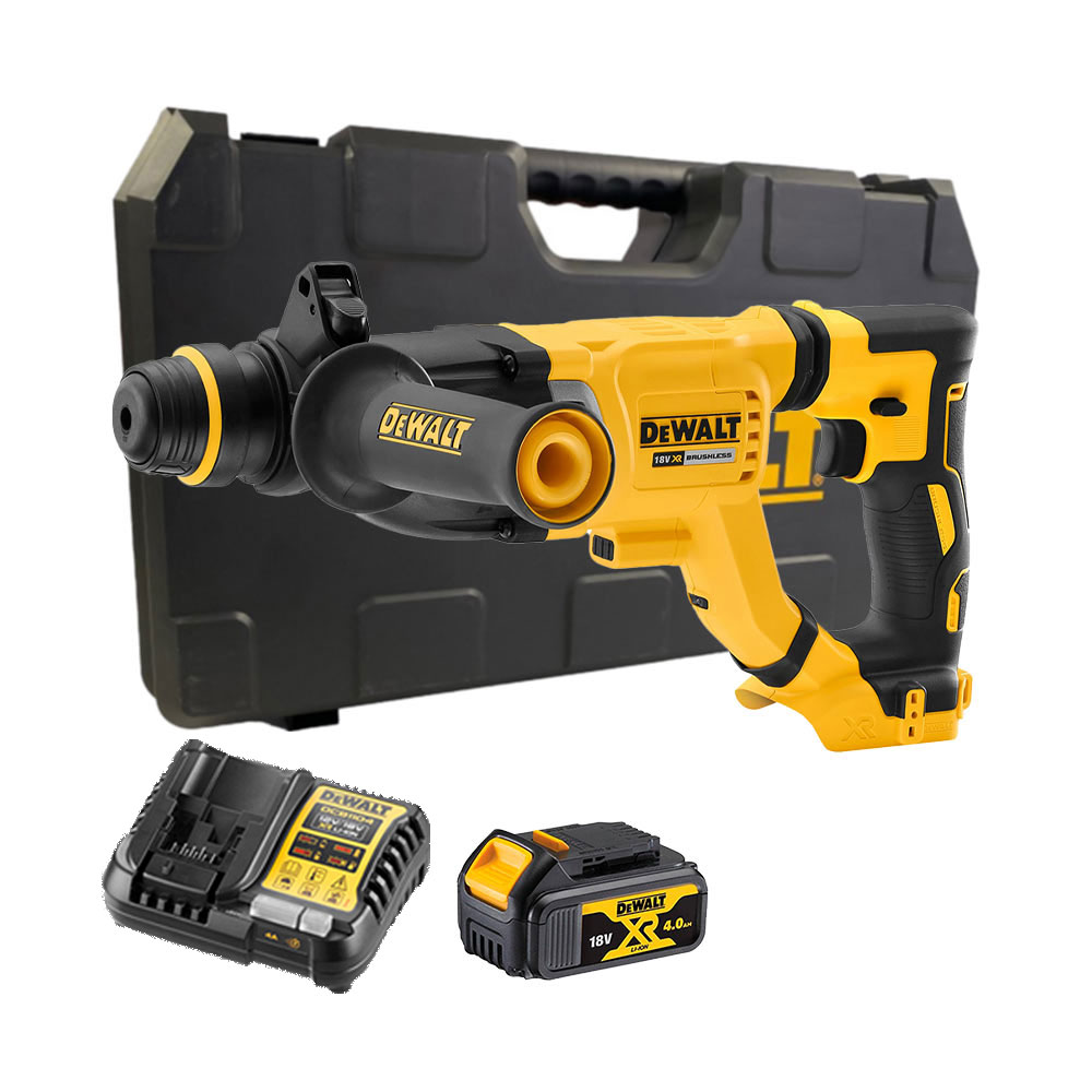 DeWalt DCH263M1-QW 18V Akku Kombihammer Bohrhammer SDS+ mit 1x 4Ah Akku, Ladegerät und Koffer