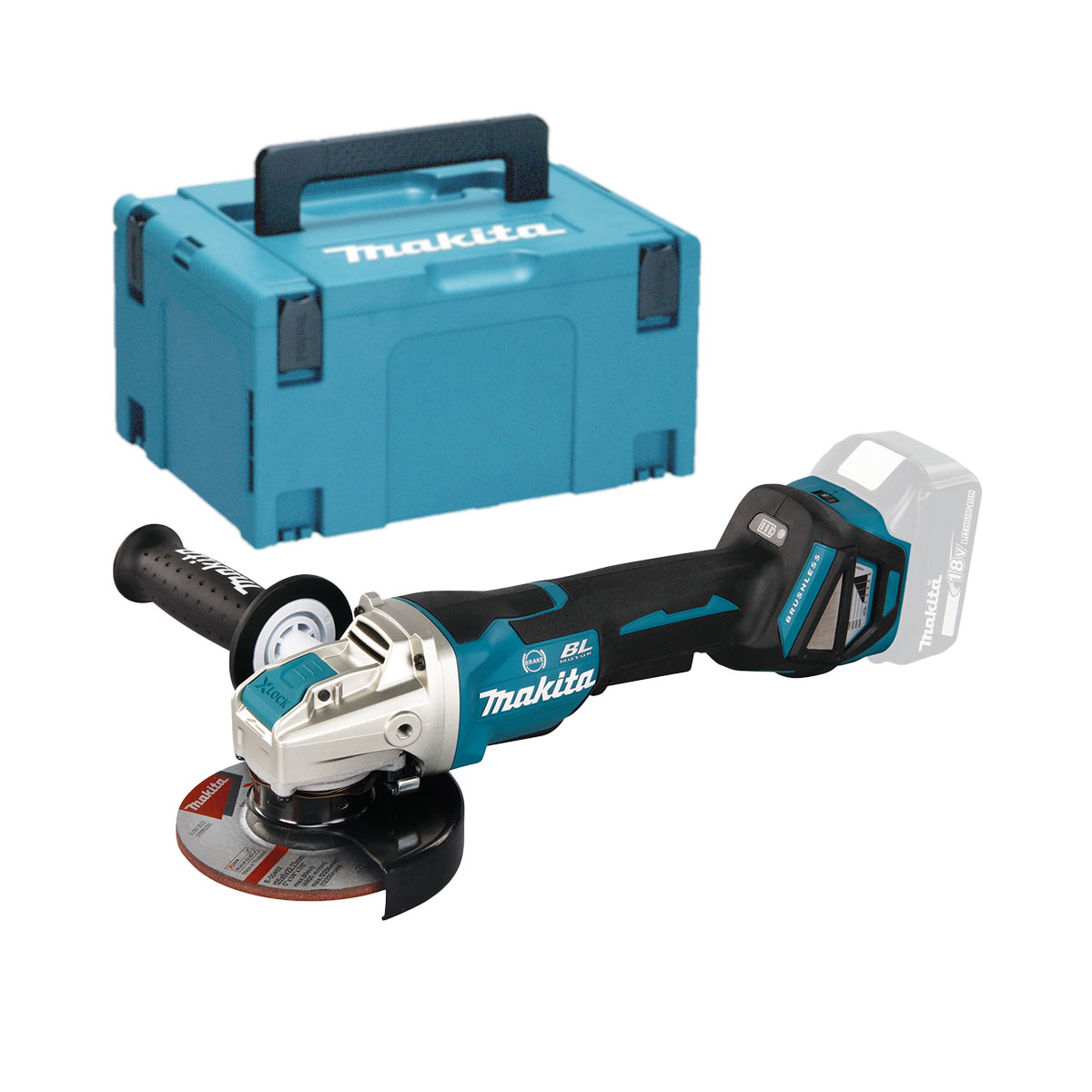 Makita DGA519ZJ 18V 125mm Akku-Winkelschleifer LXT mit Koffer