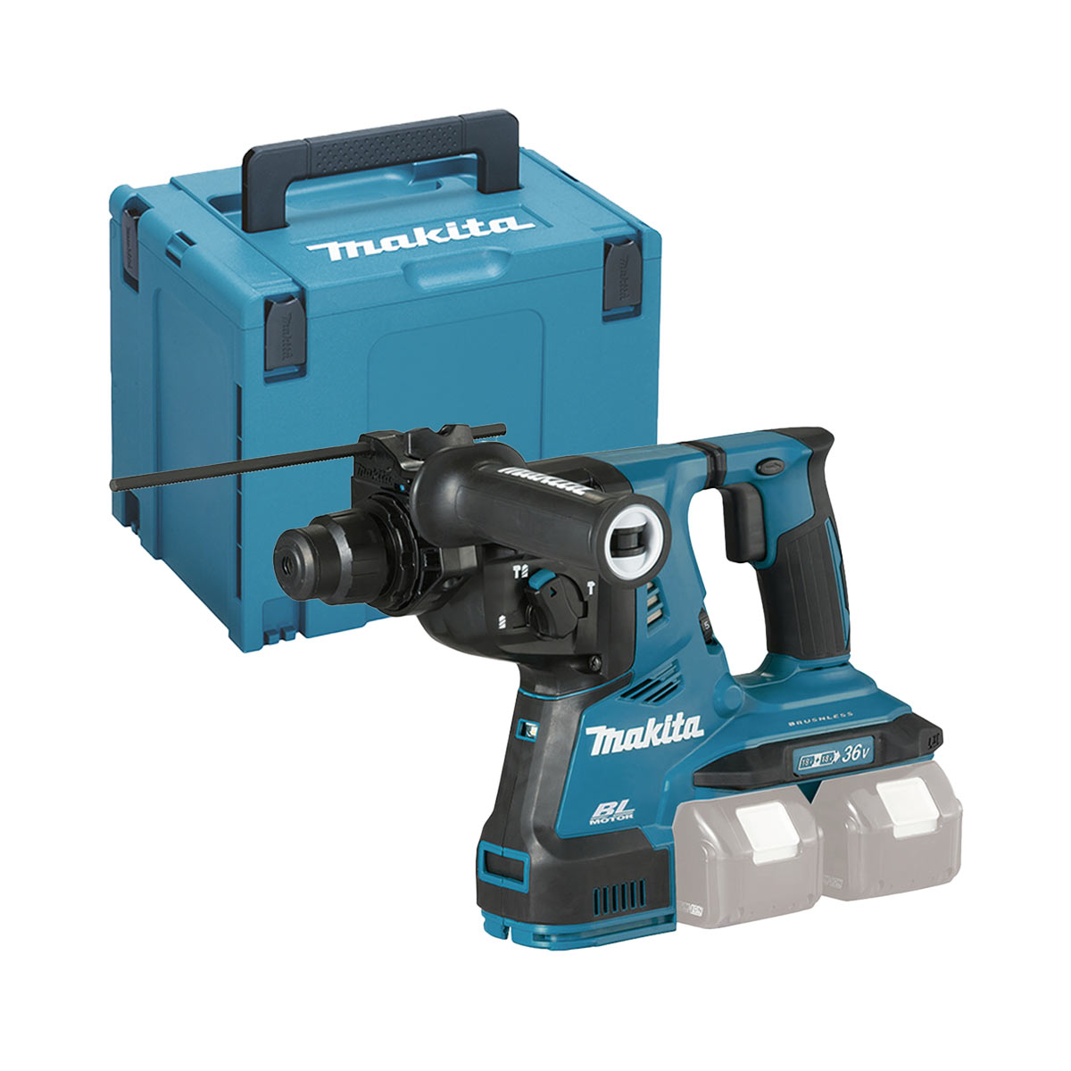 Makita DHR280ZJ 2x 18V Bürstenloser Akku-Bohrhammer LXT mit Koffer
