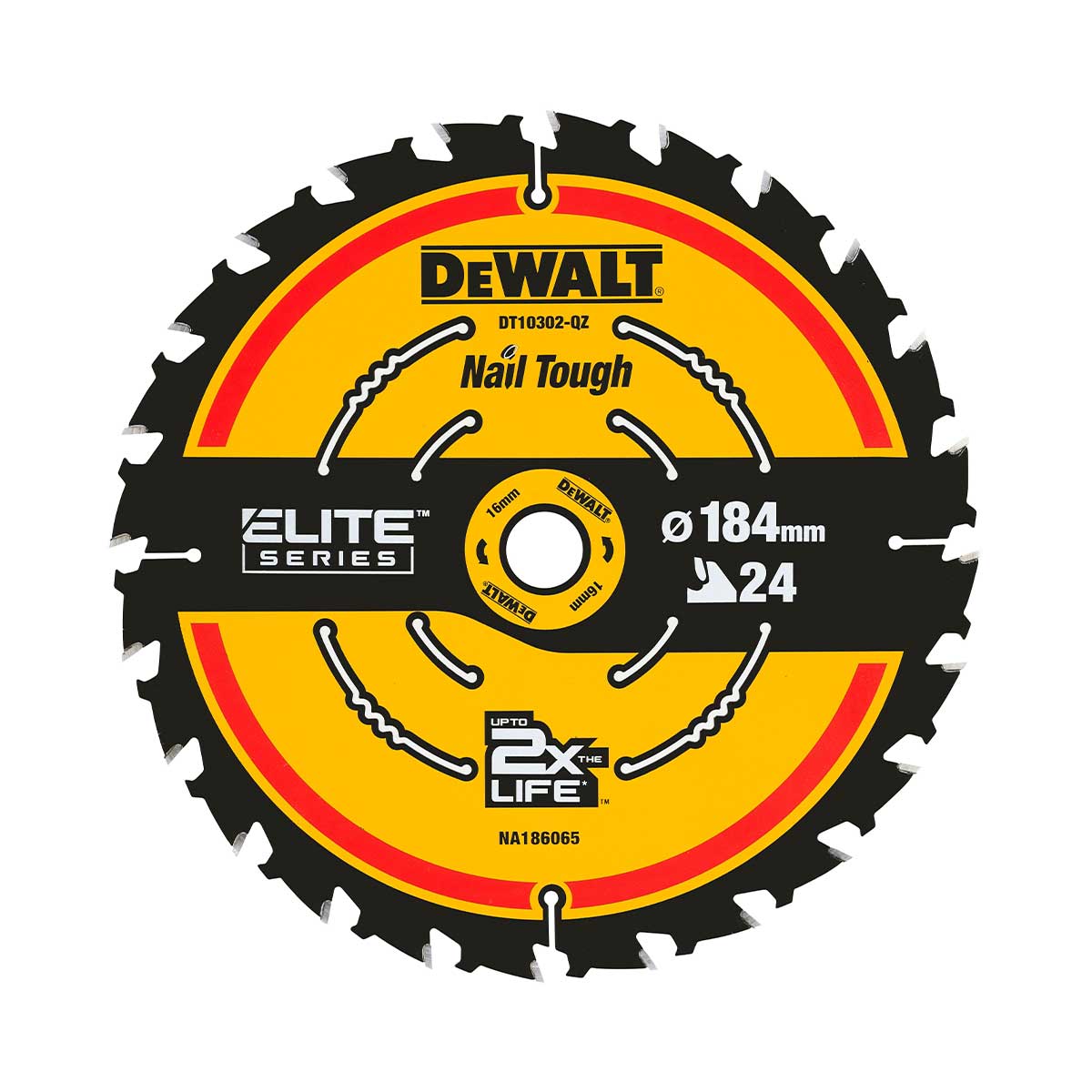 DeWalt DT10302-QZ ELITE Kreissägeblätter für Handkreissägen (184 x 16mm/24WZ)