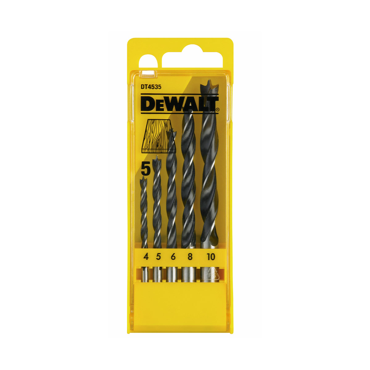 DeWalt DT4535-QZ Holzspiralbohrer-Set 5-tlg.