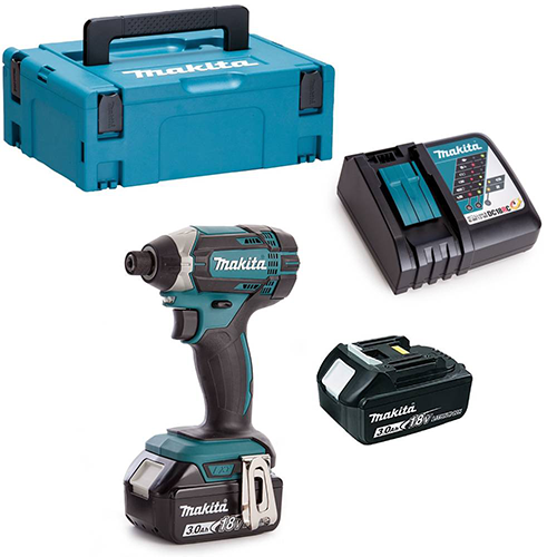 Makita DTD152RFE 18V Akku-Schlagschrauber mit 2 x 3.0Ah Batterien, Ladegerät and Koffer