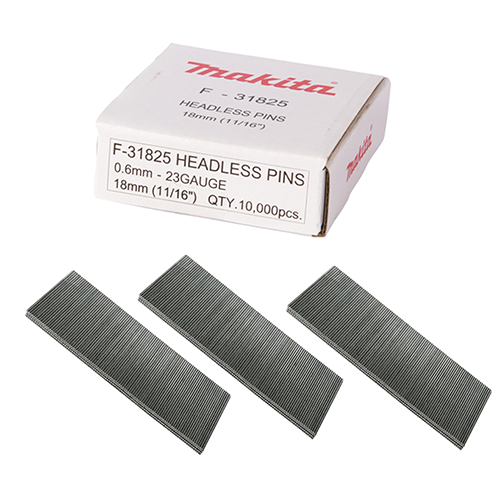 Makita F-31825 18 mm 23G helle kopflose Stifte für BPT DPT Nagler 10000 Stück