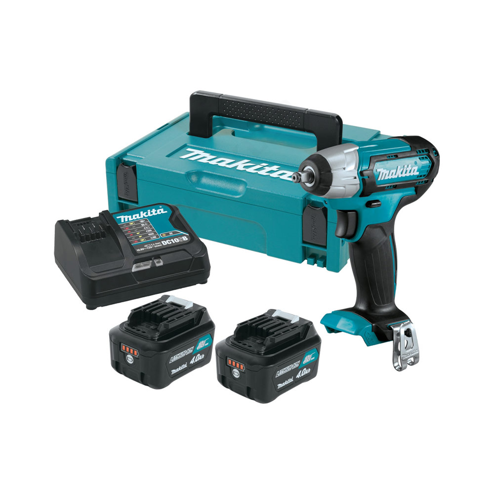 Makita TW140DSMJ 12V Schlagschrauber mit 2x 4Ah Akkus, Ladegerät und Makpac